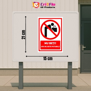 Indicator Semn pentru nu beti apa nu este potabila, Sticker autocolant - Img 2