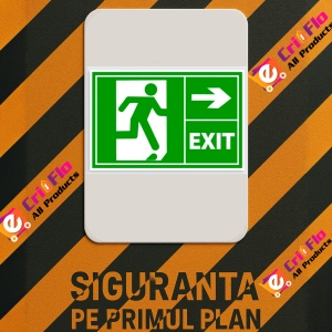 Indicator Semn pentru prim ajutor exit dreapta, Sticker autocolant - Img 3