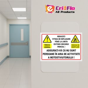 Indicator Semn pentru reducerea vitezei pentru stivuitoare, Sticker autocolant - Img 5