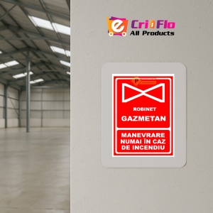 Indicator Semn pentru robinet gaz metan, Sticker autocolant - Img 4