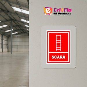 Indicator Semn pentru scara, Sticker autocolant - Img 4