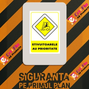 Indicator Semn pentru stivuitoarele cu prioritate, Sticker autocolant - Img 3