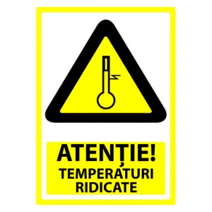 Indicator Semn pentru temperaturi ridicate, Sticker autocolant