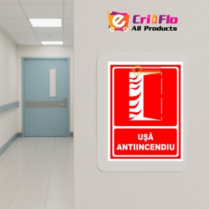 Indicator Semn pentru usa antiincendiu, Sticker autocolant - Img 5