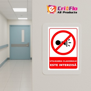 Indicator Semn pentru utilizarea claxonului interzisa, Sticker autocolant - Img 5