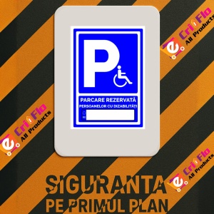 Indicator Semn personalizat pentru parcare rezervata persoanelor cu dizabilitati, Sticker autocolant - Img 3