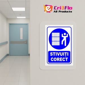 Indicator Semn stivuiti corect, Sticker autocolant - Img 5