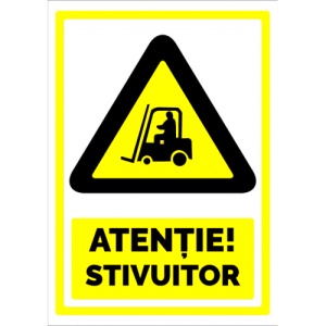 Indicator Semn stivuitor, Sticker autocolant