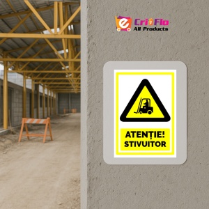 Indicator Semn stivuitor, Sticker autocolant - Img 5