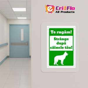 Indicator Semn te rugam strange dupa cainele tau, Sticker autocolant - Img 5