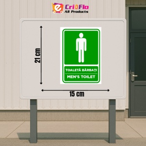 Indicator Semn toaleta barbati men's toilet, Sticker autocolant