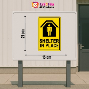 Indicator Shelter In Place Sign, Sticker autocolant - Img 2