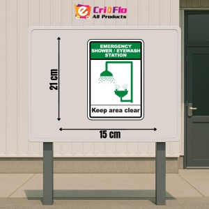 Indicator Shower Eyewash Station Sign, Sticker autocolant - Img 2