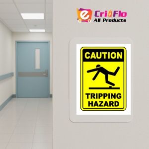 Indicator Sign caution tripping hazard, Sticker autocolant - Img 5