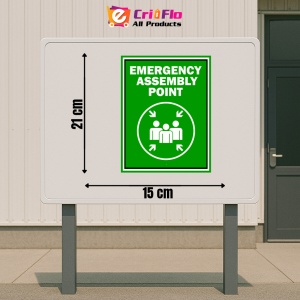 Indicator Sign emergency assembly point, Sticker autocolant - Img 2