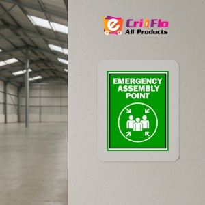 Indicator Sign emergency assembly point, Sticker autocolant - Img 4