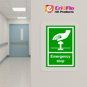 Indicator Sign emergency stop, Sticker autocolant - Img 5