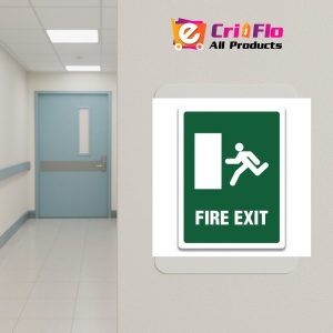Indicator SIGN FIRE EXIT DOOR LEFT, Sticker autocolant - Img 5