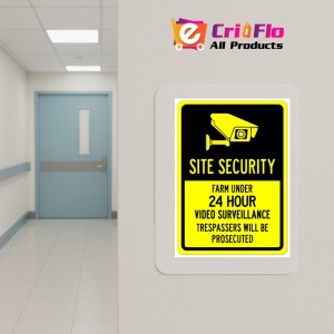 Indicator Sign site security farm under 24 hour video surveillance trespassers will be prosecuted, Sticker autocolant - Img 5