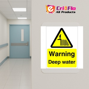 Indicator Sign warning deep water, Sticker autocolant - Img 5