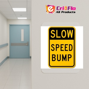 Indicator Slow Speed Bump Sign, Sticker autocolant - Img 5