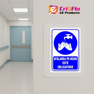 Indicator Spalarea mainilor este obligatorie, Sticker autocolant - Img 5