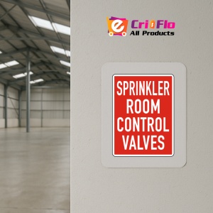 Indicator Sprinkler Room Control Valves Sign, Sticker autocolant - Img 4