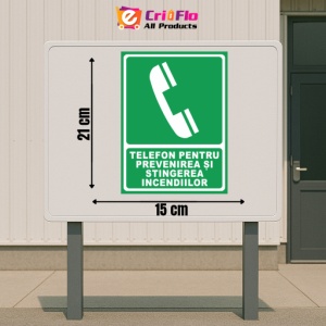 Indicator Telefon pentru prevenirea si stingerea incendiilor, Sticker autocolant - Img 2
