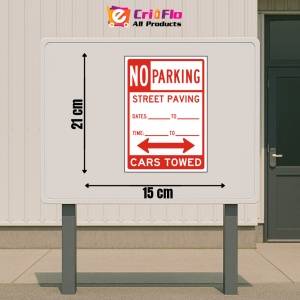 Indicator Temporary No Parking Street Paving Cars Towed Sign, Sticker autocolant - Img 2