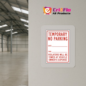Indicator Temporary No Parking Violators Will Be Towed Sign, Sticker autocolant - Img 4