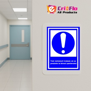 Indicator Toti vizitatori trebuie sa se prezinte la biroul santierului, Sticker autocolant - Img 5