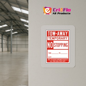 Indicator Tow-Away Temporary No Stopping Sign, Sticker autocolant - Img 4