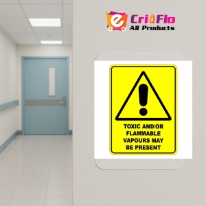 Indicator Toxic Flammable Vapours May Be Present Sign, Sticker autocolant - Img 5