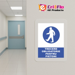 Indicator Trecere obligatorie pentru pietoni, Sticker autocolant - Img 5
