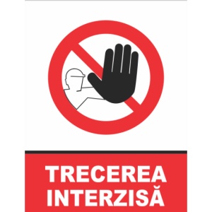 Indicator Trecerea interzisa, Sticker autocolant