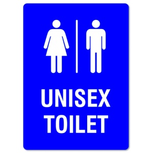 Indicator Unisex toilet, Sticker autocolant