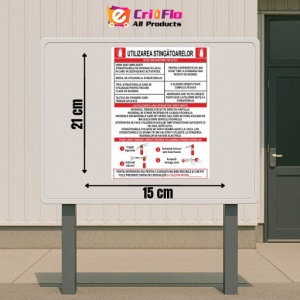 Indicator Utilizarea stingatoarelor, Sticker autocolant - Img 2