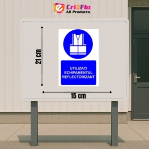Indicator Utilizati echipamentul reflectorizant indicator de obligativitate, Sticker autocolant - Img 2