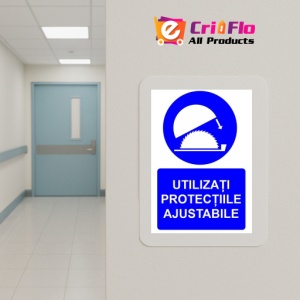 Indicator Utilizati protectiile ajustabile indicator de obligativitate, Sticker autocolant - Img 5