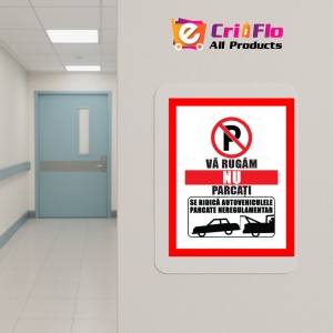Indicator Va rugam nu parcati se ridica autovehiculele parcate neregulamentar, Sticker autocolant - Img 5