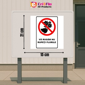 Indicator Va rugam nu rupeti florile, Sticker autocolant - Img 2