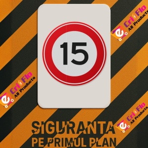 Indicator Viteza maxima 15 km, Sticker autocolant - Img 3