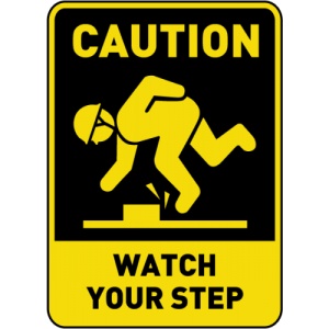 Indicator Watch Step Sign, Sticker autocolant