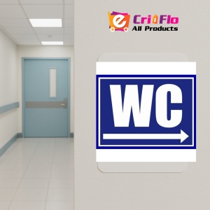 Indicator Wc cu sageata toaleta spre dreapta, Sticker autocolant - Img 5