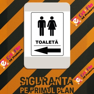 Indicator Wc pentru toaleta cu sageata spre stanga, Sticker autocolant - Img 3