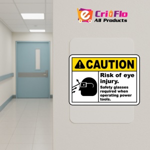 Indicator When Operating Power Tools Sign, Sticker autocolant - Img 5