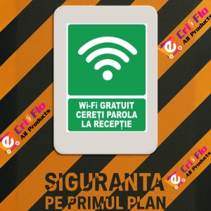 Indicator Wifi gratuit cereti parola la receptie, Sticker autocolant - Img 3