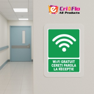 Indicator Wifi gratuit cereti parola la receptie, Sticker autocolant - Img 5