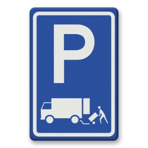 Indicator Zona de parcare pentru incarcare si descarcare, Sticker autocolant