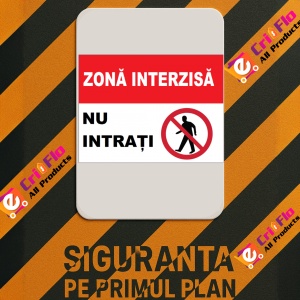 Indicator Zona interzisa nu intrati, Sticker autocolant - Img 3